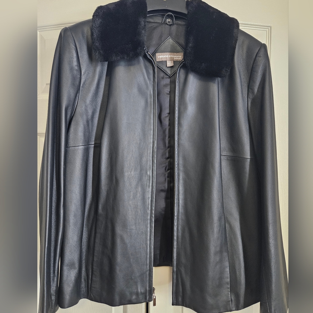 Valerie Stevens Midnight Leather Jacket